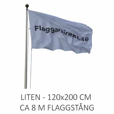 Flagga horisontal med eget tryck liten