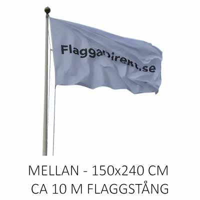 Flagga horisontal med eget tryck mellan