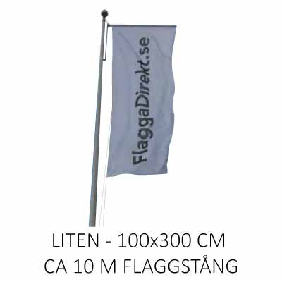 Vertikal flagga med eget tryck liten