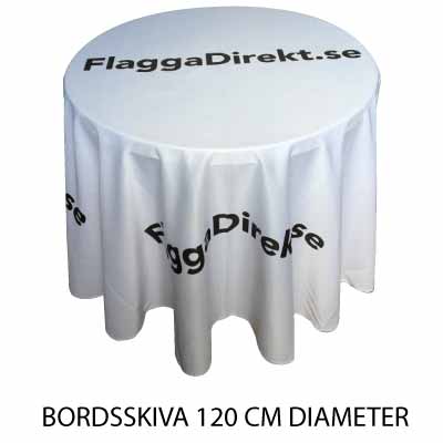 Rund duk med eget tryck 120