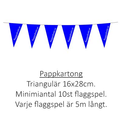 Flaggspel pappkartong triangulär