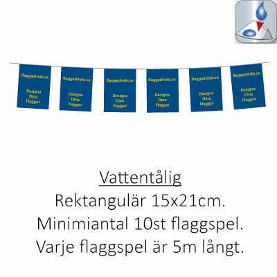 Flaggspel rektangulär vattentålig